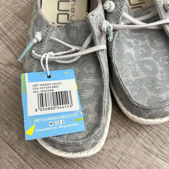 Hey Dude Shoes-Wendy Youth-Cat Eye Grey-size K11 Girls-NEW! - Picture 5 of 11